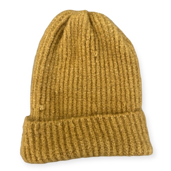 Free People • Gold Winnie Waffle Cuff Beanie - Picture 2 of 5